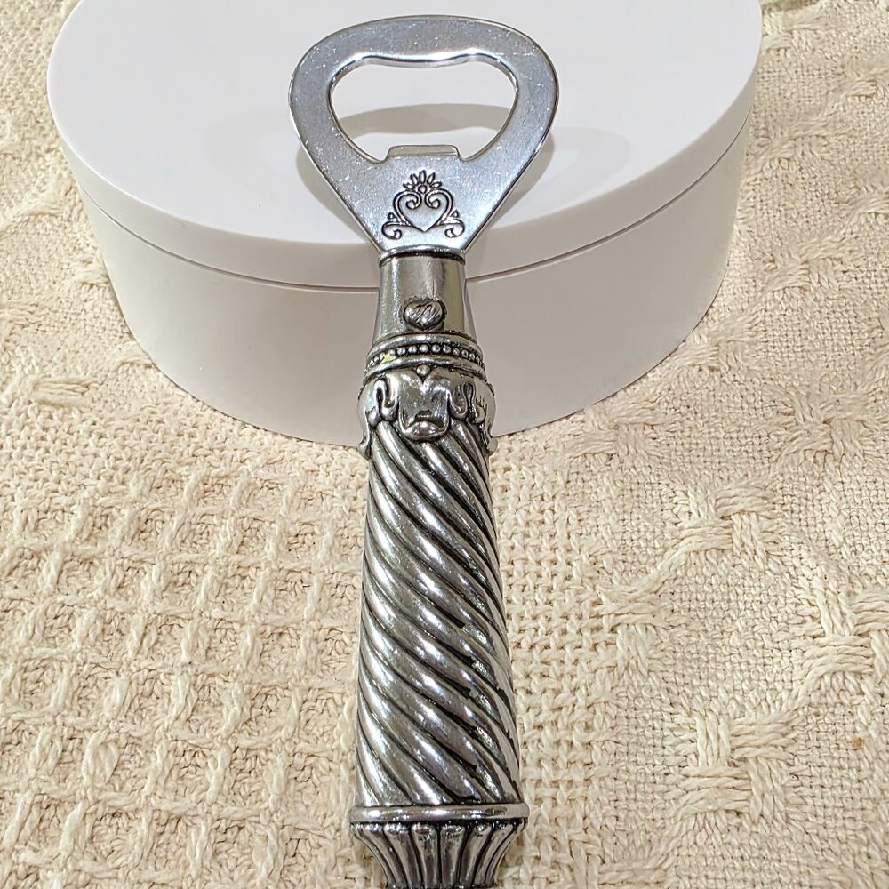 Brighton Celebration Beer Soda Coke Bottle Cap Opener Heavy Ornate Silver